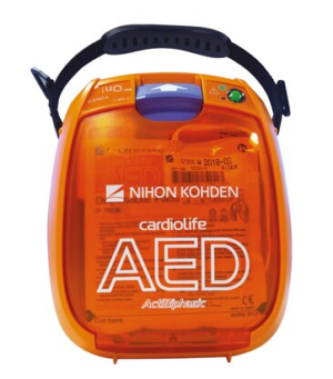 Kit All Inclusive DAE Nihon Kohden AED-3100 con borsa e kit fissaggio